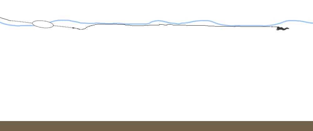 Overfladefiskeri med bombarda og powerbait som haletudse